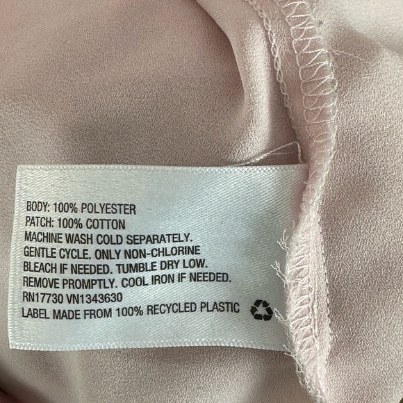 Women's Blush Pink Button Front Blouse - Picture 3 of 6